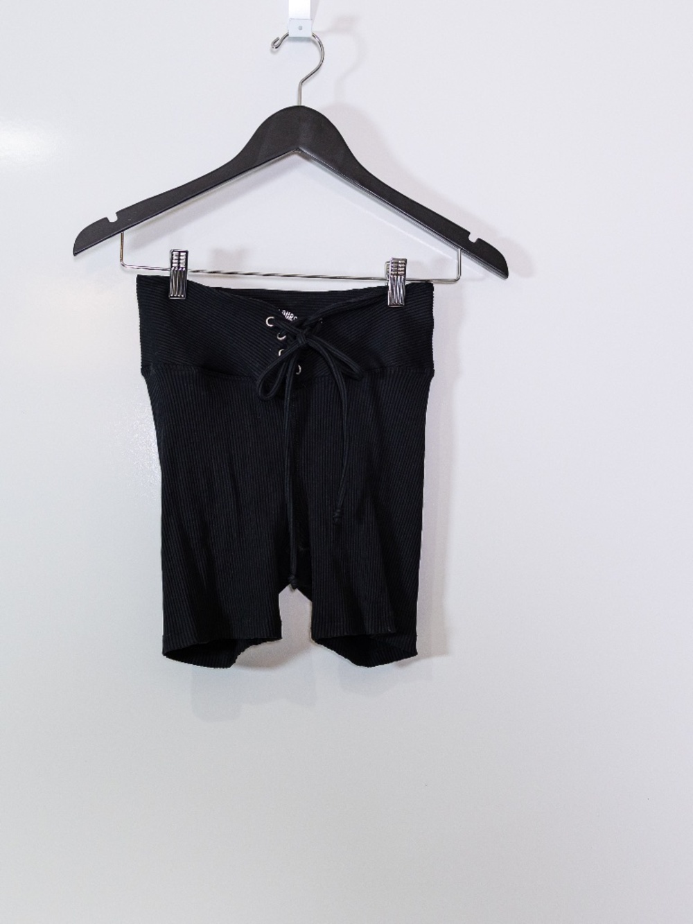Year Of Ours Women's Ribbed Football High Waisted Athletic Biker Shorts Black S